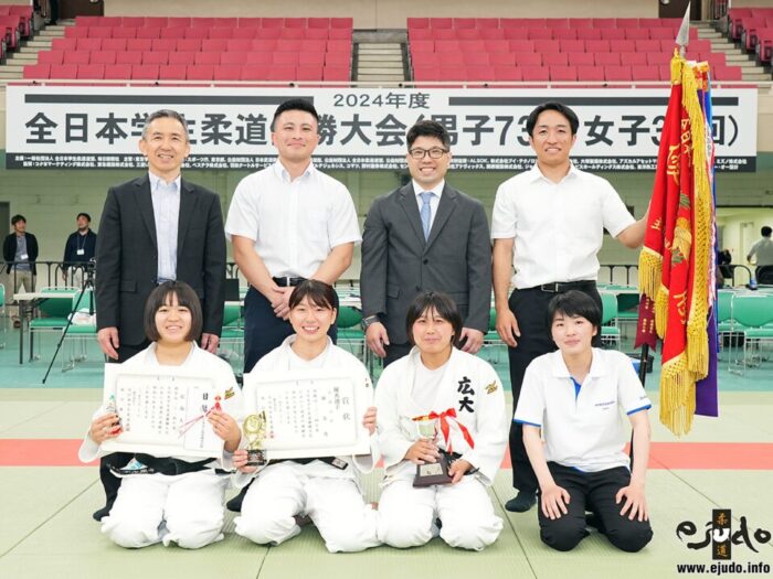 体育会柔道部女子が全日本学生柔道優勝大会に出場し、３人制の団体戦で優勝しました！